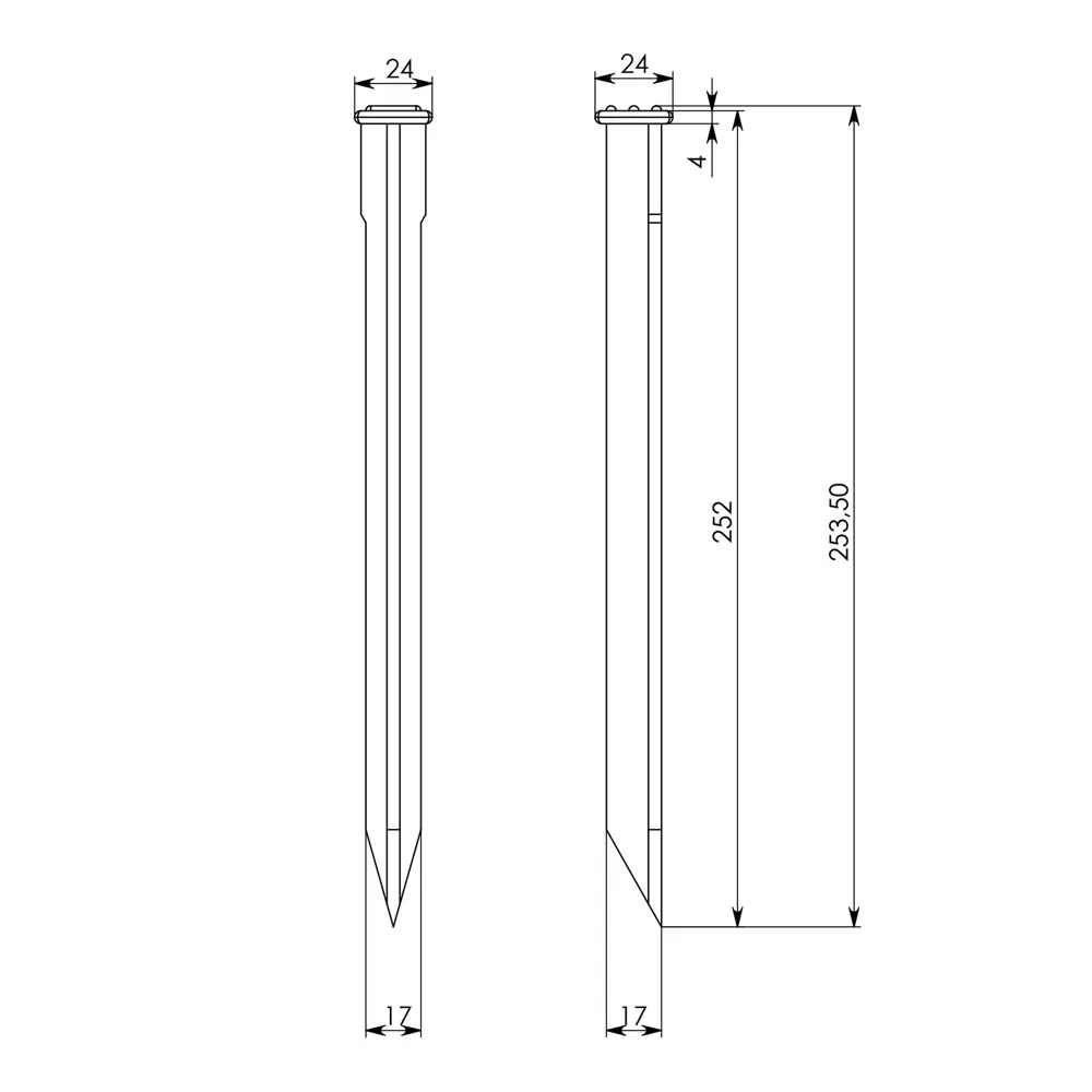 Крепящий якорь для бордюра Geolia 10 шт цвет черный STLM-2013437 - Вид №2