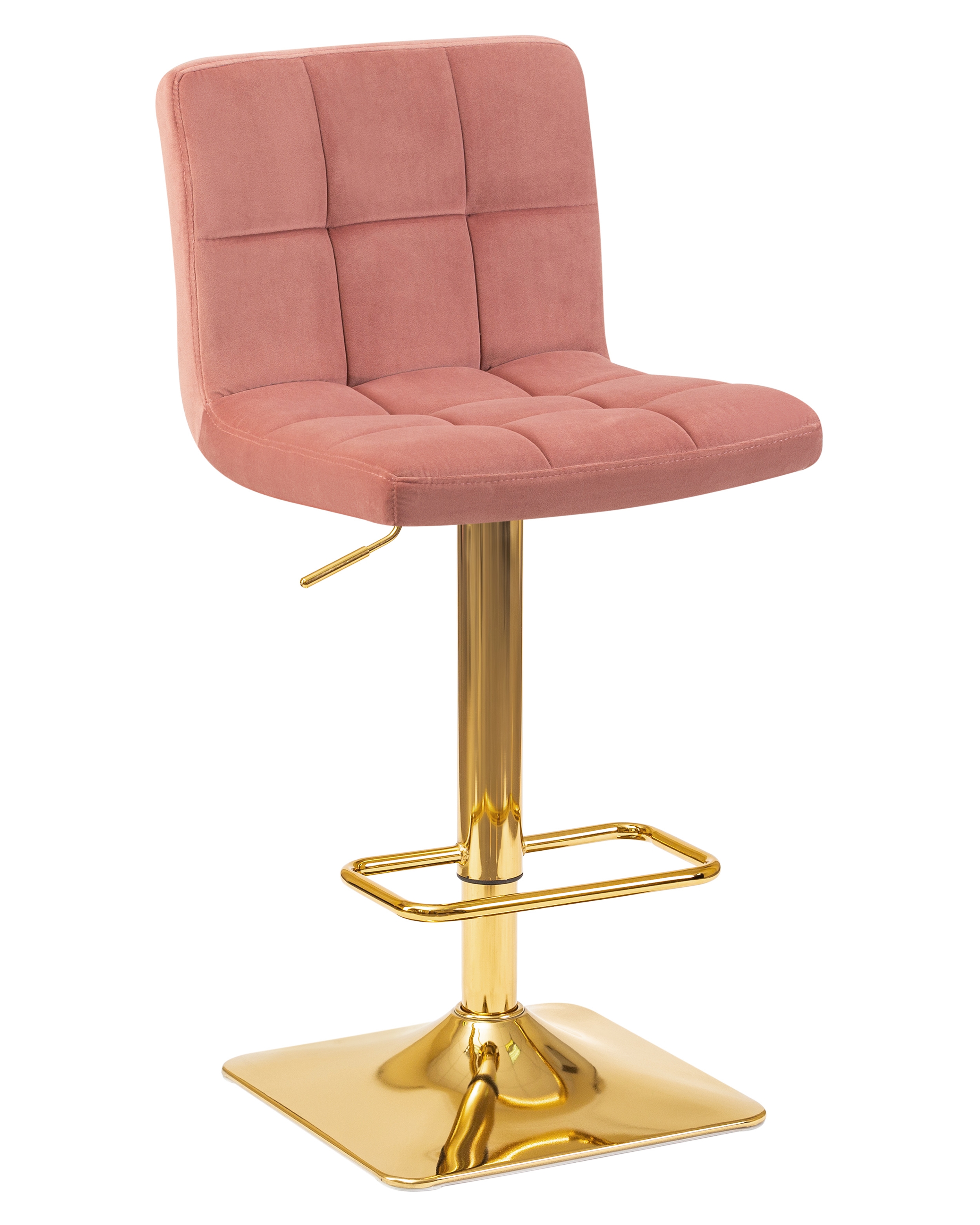 92707649 Барный стул Goldie LM 42х94х52см велюр цвет розовый золотой STLM-0536265 DOBRIN