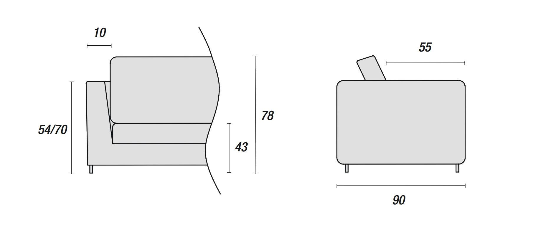 Тканевое кресло с подлокотниками Ditre Italia BLAZER ARCH-00090153 - Вид №5
