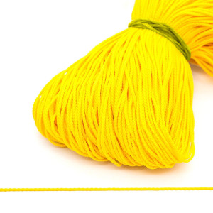 90542693 Шнур плетеный бытовой веревка хозяйственная цвет желтый 1.5мм х 100м STLM-0273226 АЙРИС
