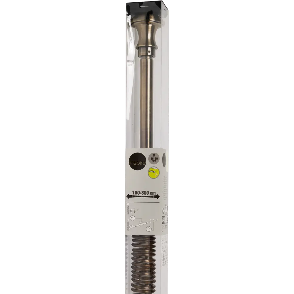Карниз однорядный раздвижной Inspire Руч 160-300 см цвет золотой антик STLM-2013246 - Вид №2