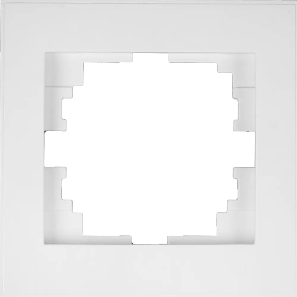 Рамка для розеток и выключателей Lezard Rain 1 пост, цвет белый Виктория STLM-2131335