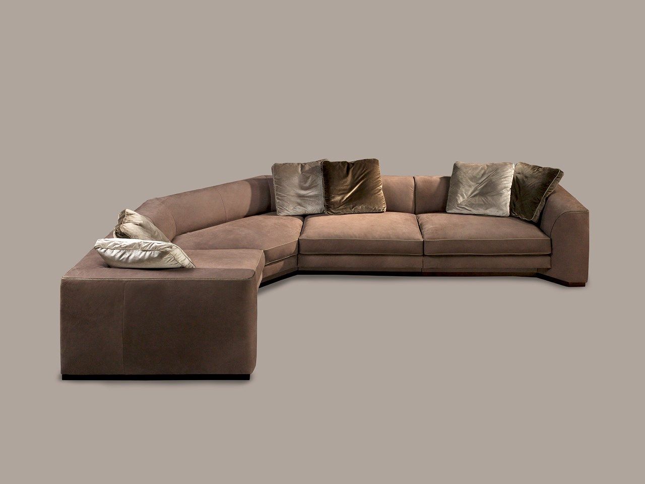 Кожаный изогнутый диван Borzalino Franklin ARCH-00020310 - Вид №1