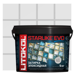 Затирка эпоксидная Starlike Evo S.105 цвет белый титанио 5 кг LITOKOL