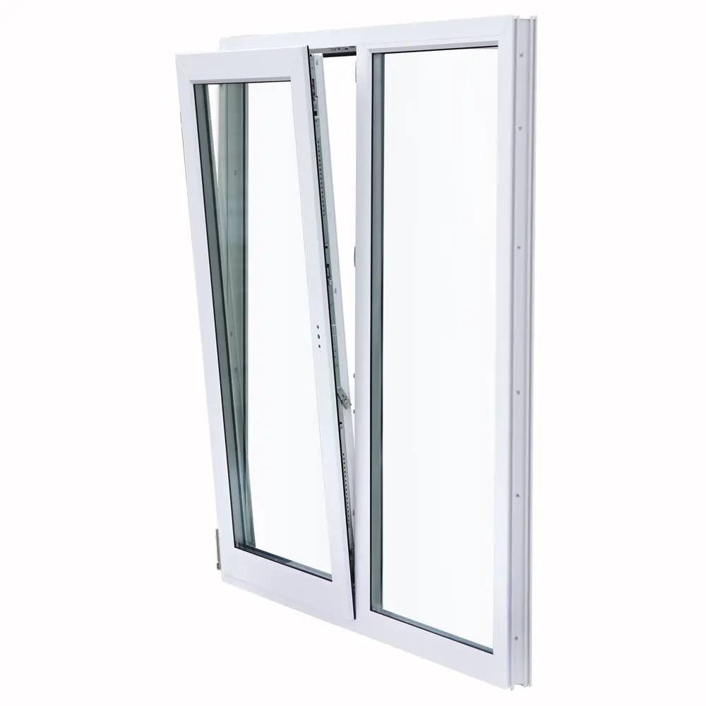 Окно пластиковое ПВХ Deceuninck двустворчатое 1410x1450мм (ВxШ) двуxкамерный стеклопакет белый/белый STLM-2124963 - Вид №3
