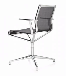 ICF Поворотный сетчатый офисный стул с 4 спицами и подлокотниками Stick chair