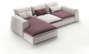Gobbo Salotti 3-х местный тканевый диван со съемным чехлом с шезлонгом
