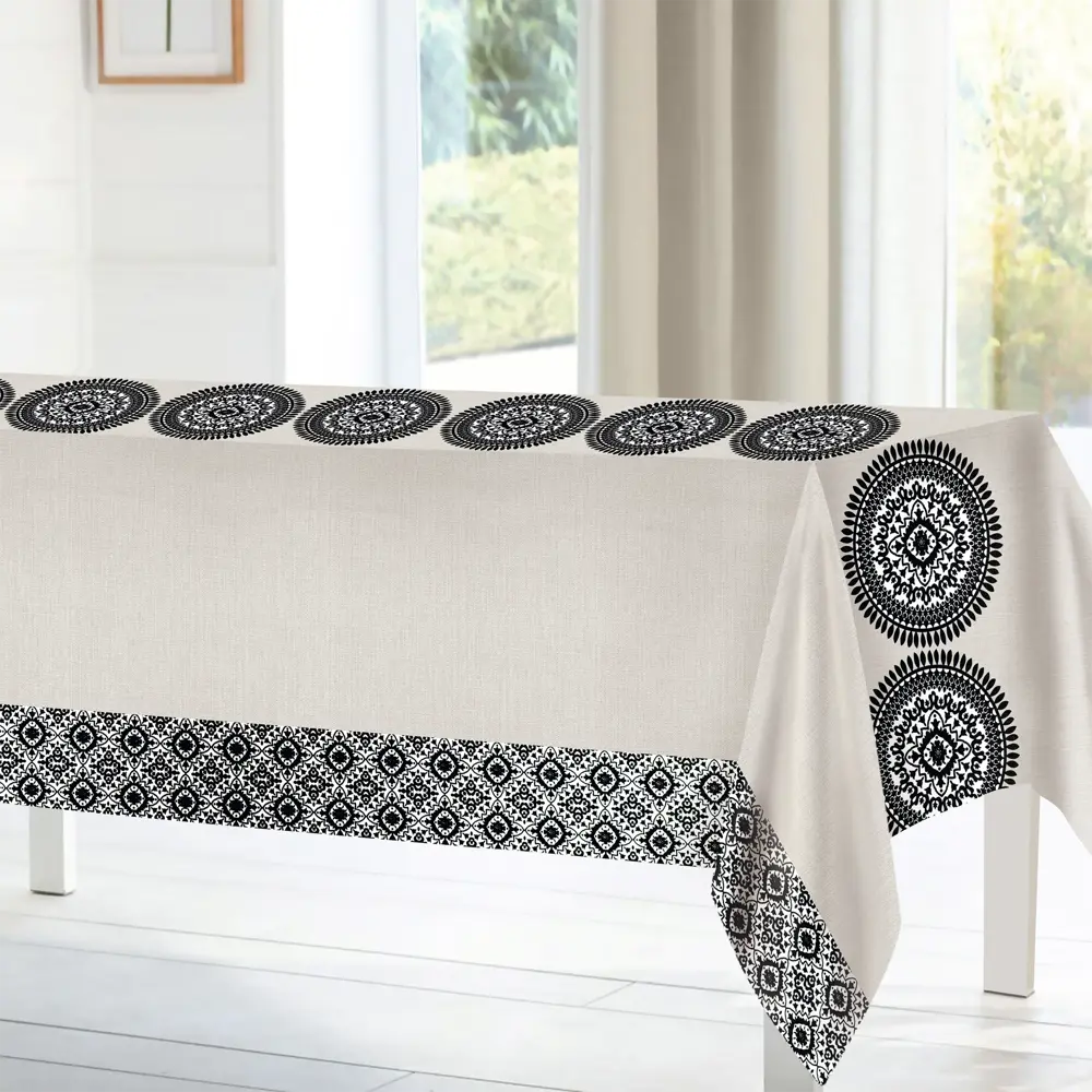 Скатерть «Ажурная» 160х140 см цвет бежевый Santreyd OXFORD STLM-2156941 - Вид №4