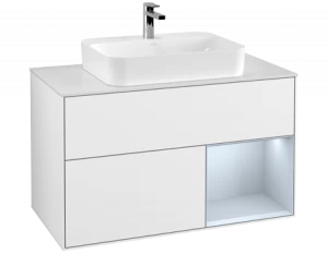 Villeroy&Boch Тумба под раковину Прямоугольная версия F371HAGF Finion Glossy White Lacquer