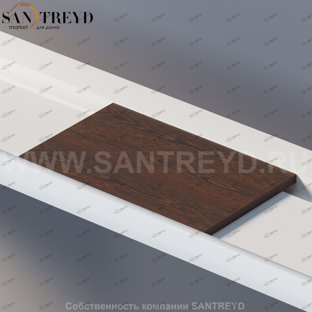 EVOLUZIONE Полка на раковину Evo-E1 под коричневый дуб ACOM6047U Agape