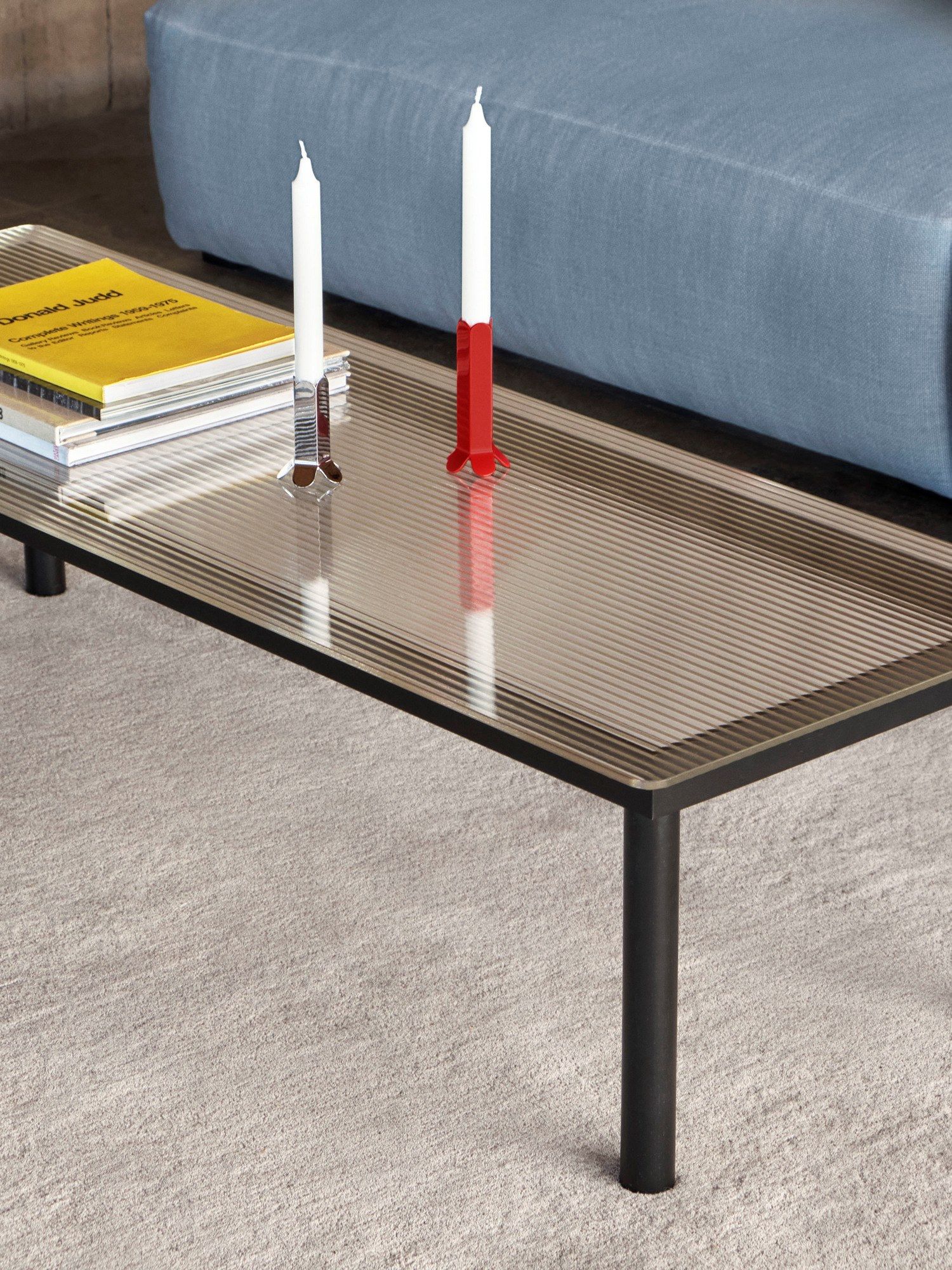 Низкий прямоугольный журнальный столик из дерева и стекла Hay KOFI ARCH-00118867 - Вид №8