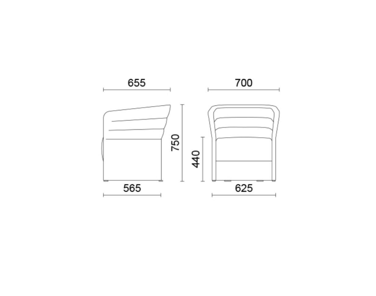 Кресло с подлокотниками для контракта Sitland Cell ARCH-00011450 - Вид №1