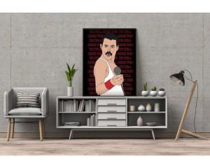 93823774 Постер в раме Freddie Mercury 633971495917, 50х70 см STLM-0578336 ПРОСТОПОСТЕР