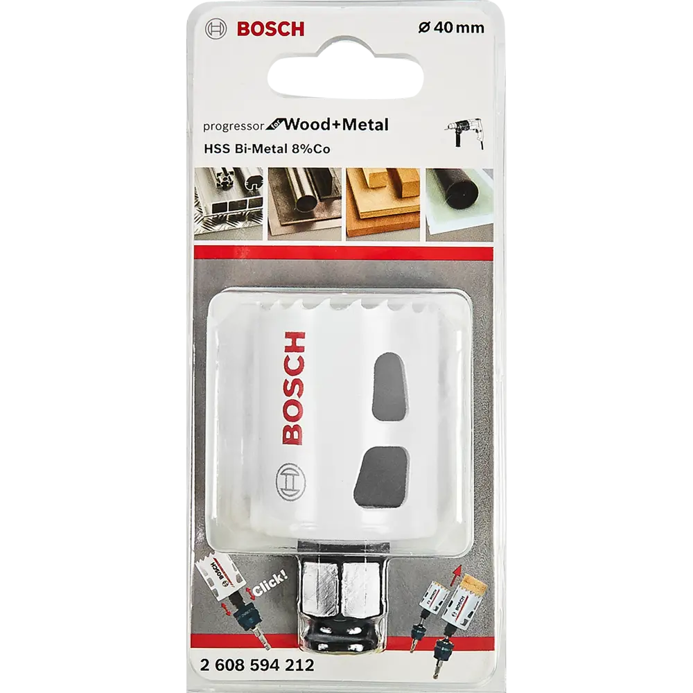 Коронка по стали биметаллическая Bosch Progressor 2608594212 40 мм BOSCH PROFESSIONAL STLM-2034763 - Вид №2