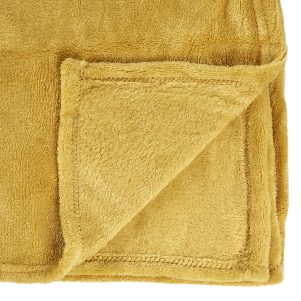 Плед 125X150 см фланель цвет жёлтый Atmosphera STLM-2116431 - Вид №2