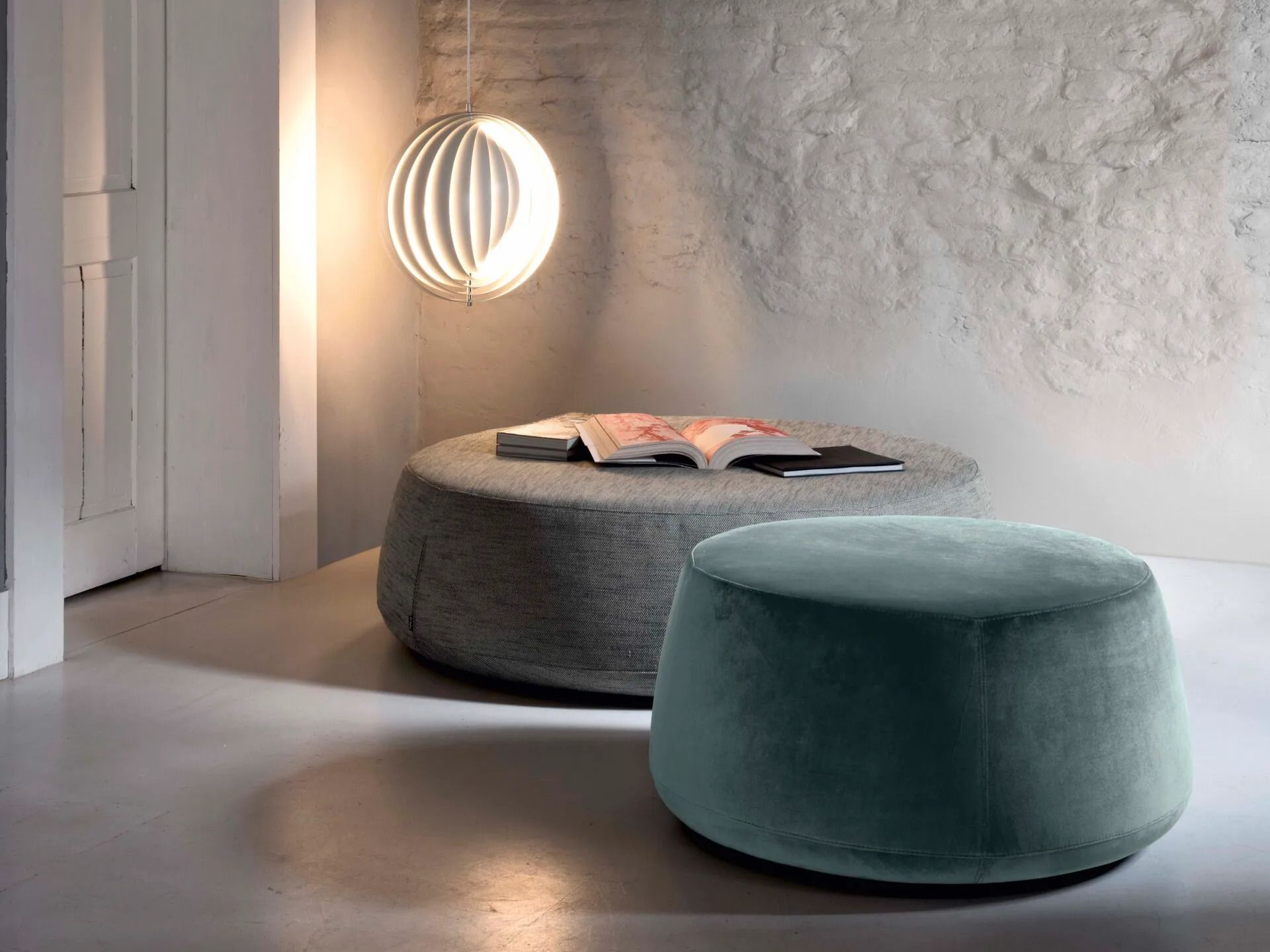 Круглый пуф из ткани Alf DaFrè DENNY ARCH-00087006 - Вид №8