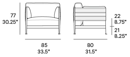 Мягкое тканевое садовое кресло с подлокотниками EXPORMIM Obi ARCH-00027529 - Вид №7