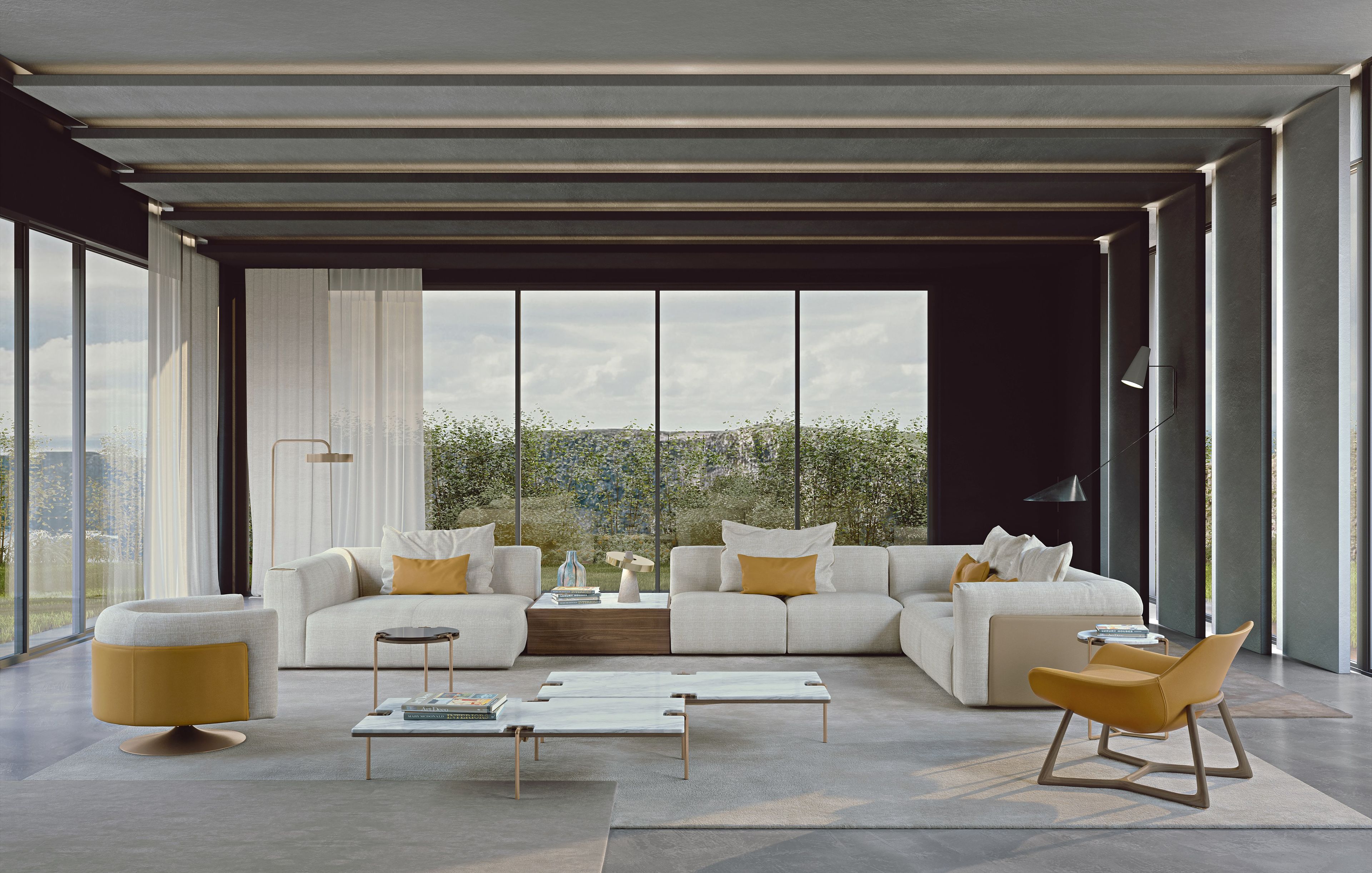 Секционный диван из ткани Turri Soul ARCH-00038031 - Вид №6