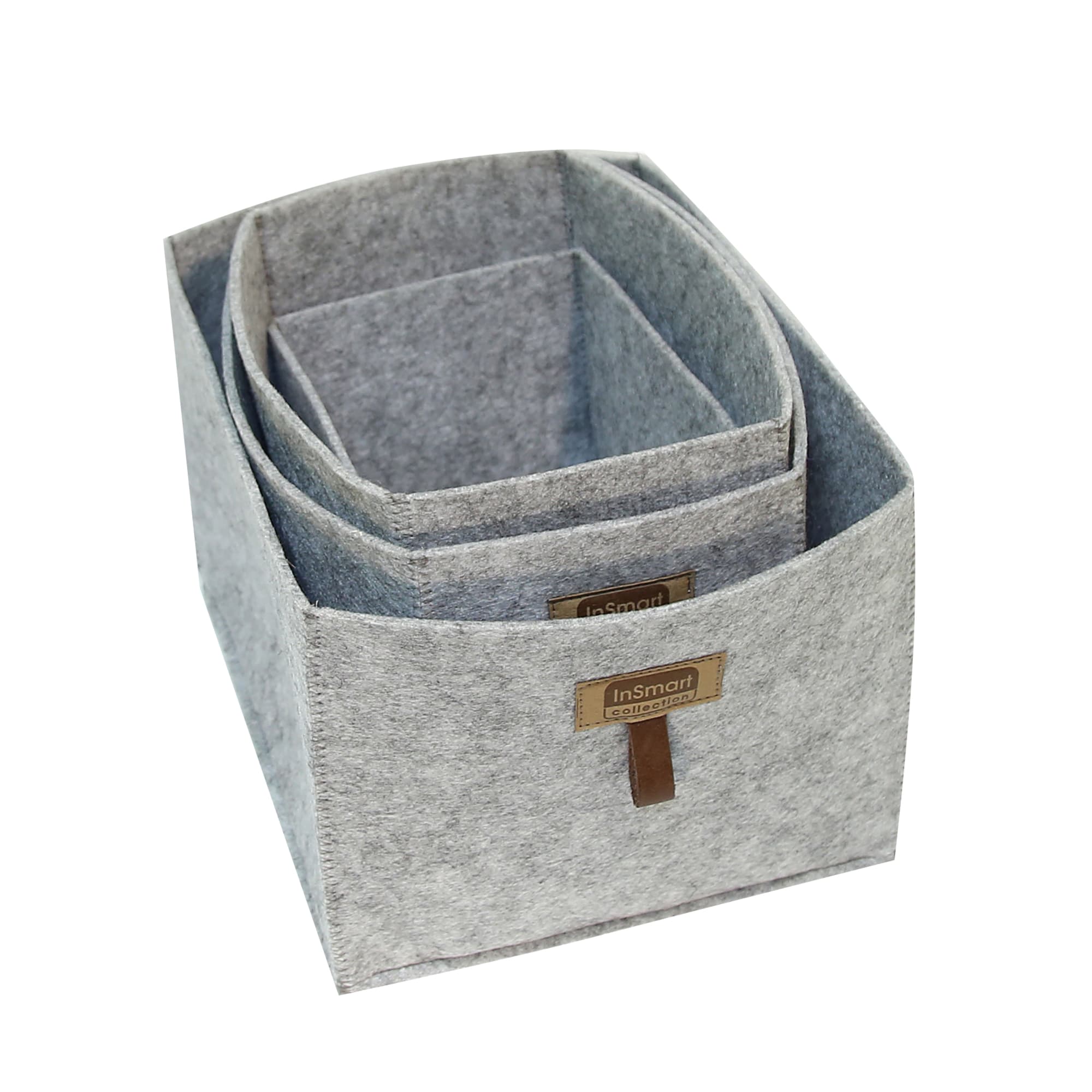82820887 Короб для хранения InSmart 15х20х13 см светло-серый нет Santreyd  - Вид №1