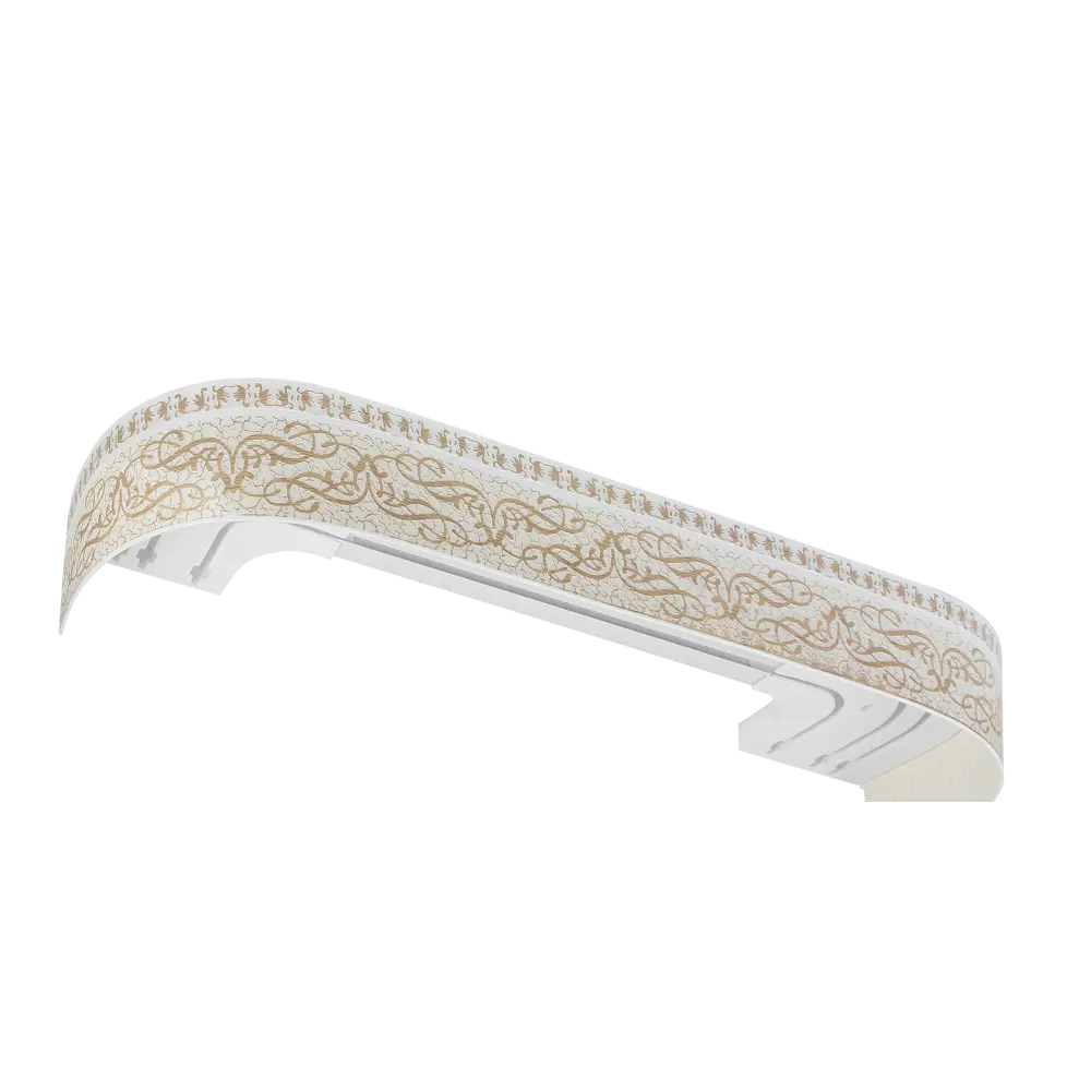 Карниз трехрядный Прима 240 см пластик цвет ваниль DOMLEGRAND STLM-2119139 - Вид №3