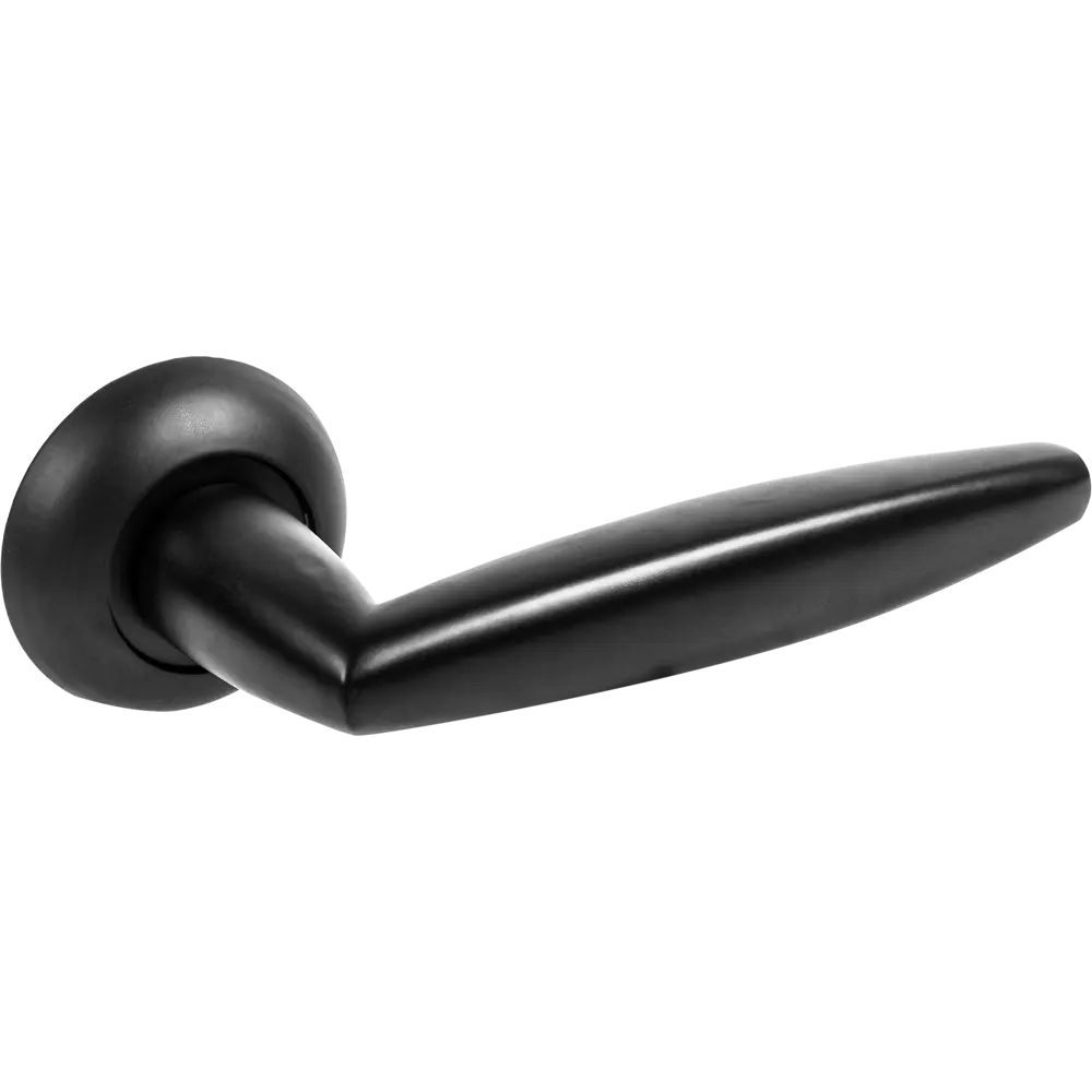 Ручка дверная на розетке Supreme BL24, цвет чёрный FUARO STLM-2137847