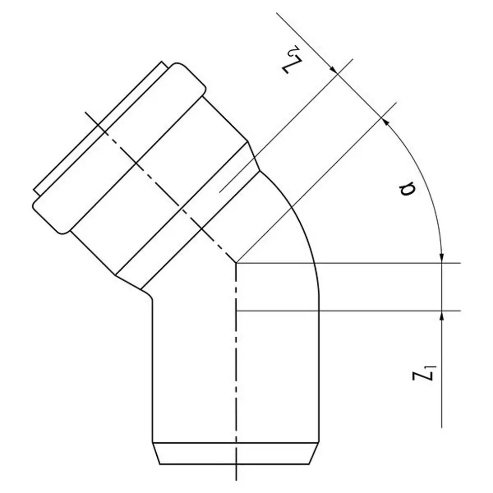 Отвод ø 50ммх45° Rehau Raupiano полипропилен 121114 STLM-2074516 - Вид №3