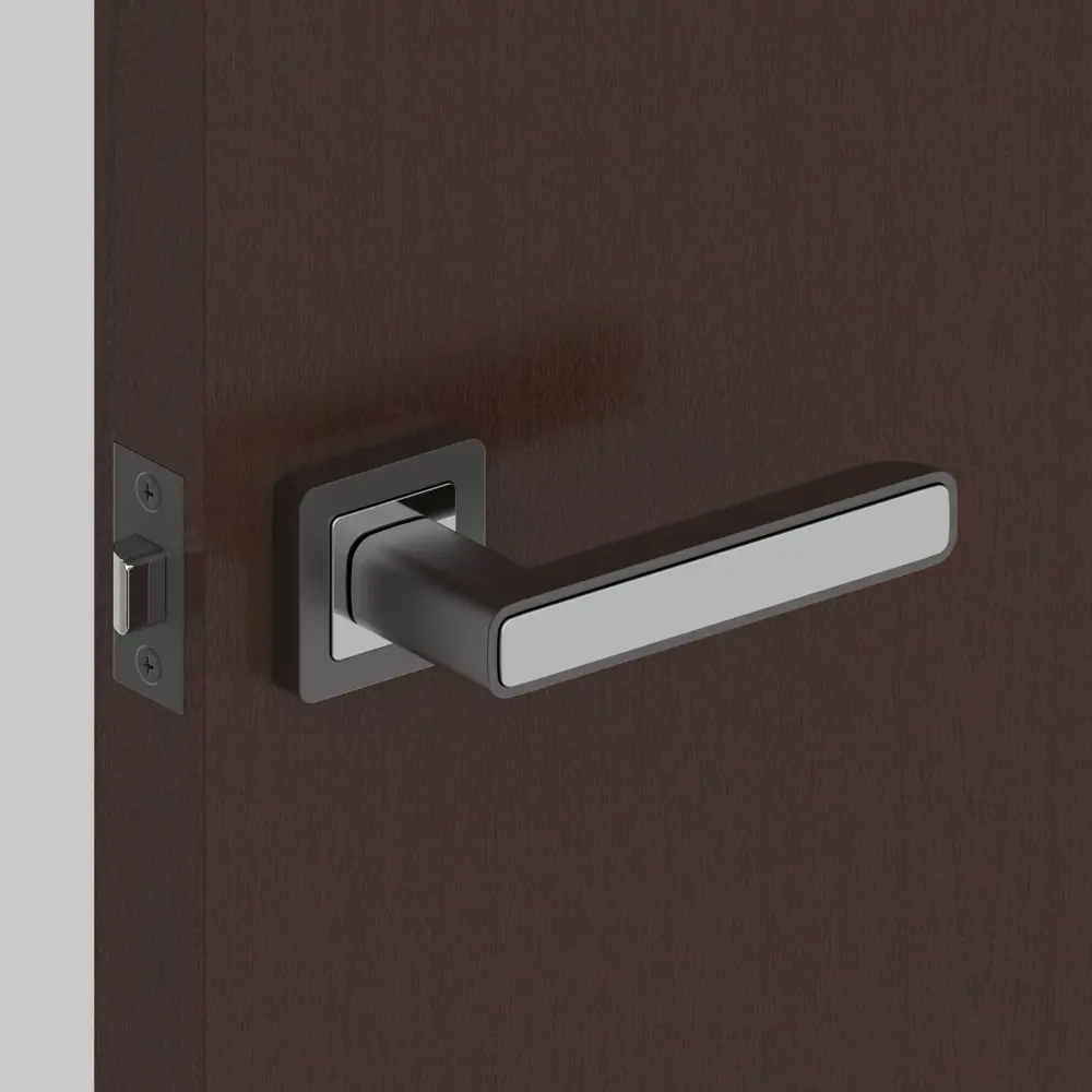 Ручка дверная на розетке MARS QR/HD GR/CP-23, цвет графит/хром PUNTO STLM-2200960 - Вид №8