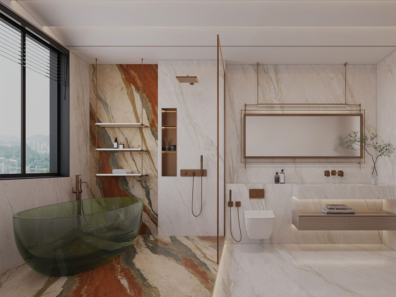 Мраморный пол / покрытие GANI MARBLE TILES BRECHE FANTASTIQUE ARCH-00083755 - Вид №2