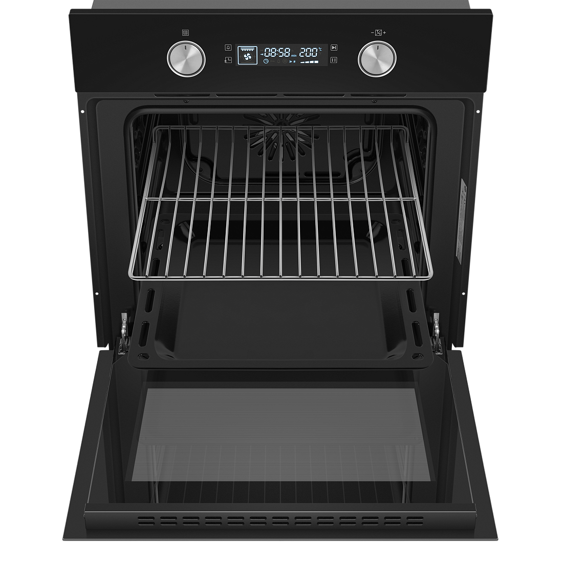 9100950 Электрический духовой шкаф HOMSair OEM606BK черный STDN-0100192 - Вид №3