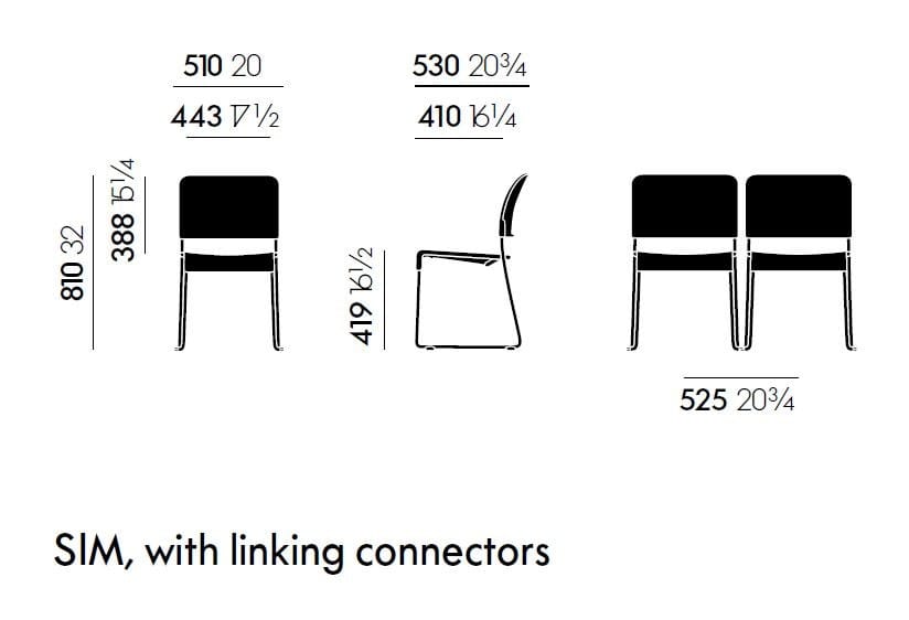 Штабелируемый стул из полипропилена VITRA SIM ARCH-00066437 - Вид №4