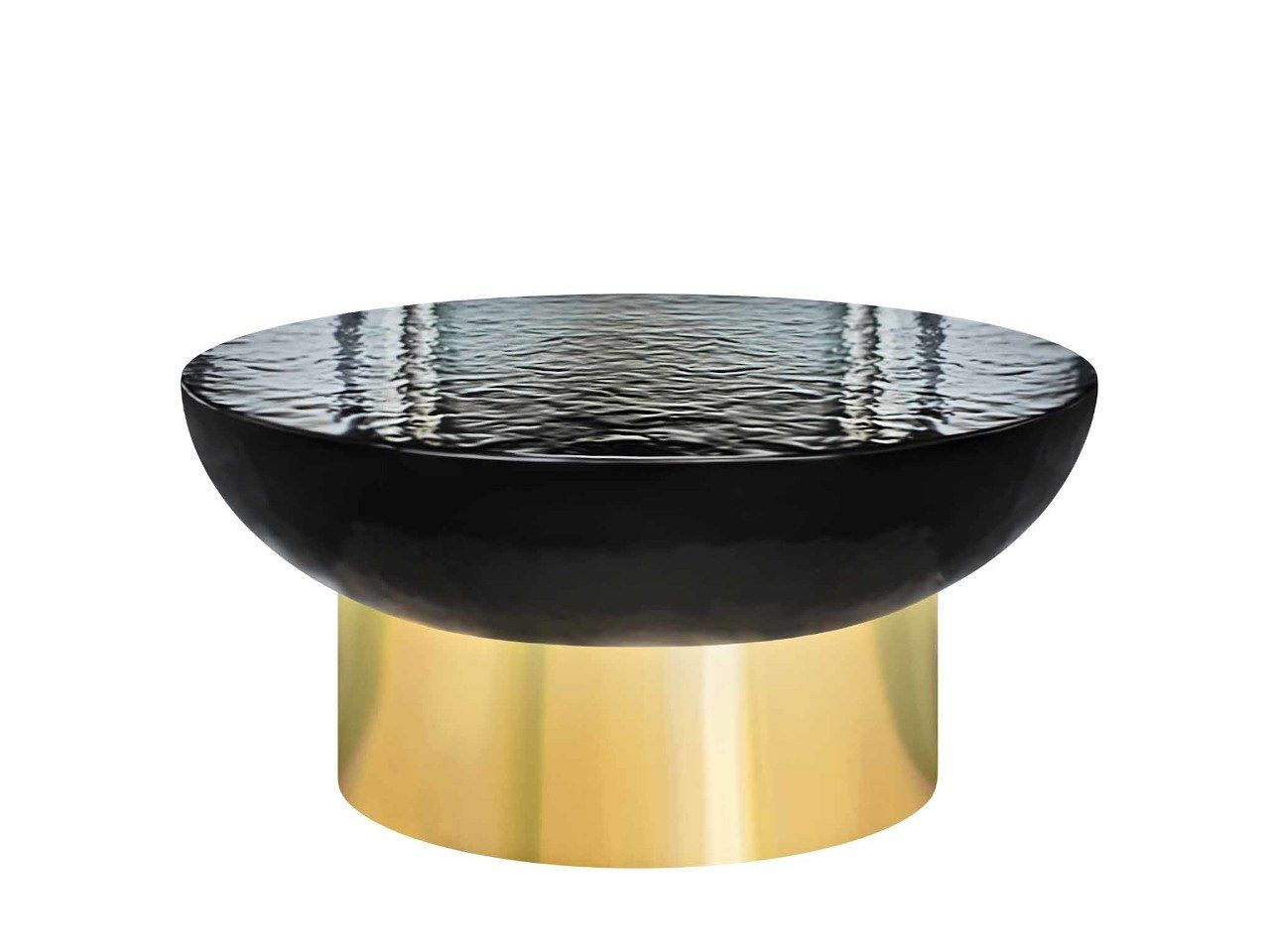 Журнальный столик из стекловолокна и латуни GANSK LOTUS ARCH-00036692 - Вид №2