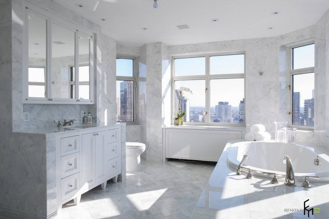 Интерьер большой ванной комнаты – оборудование, стиль и декор