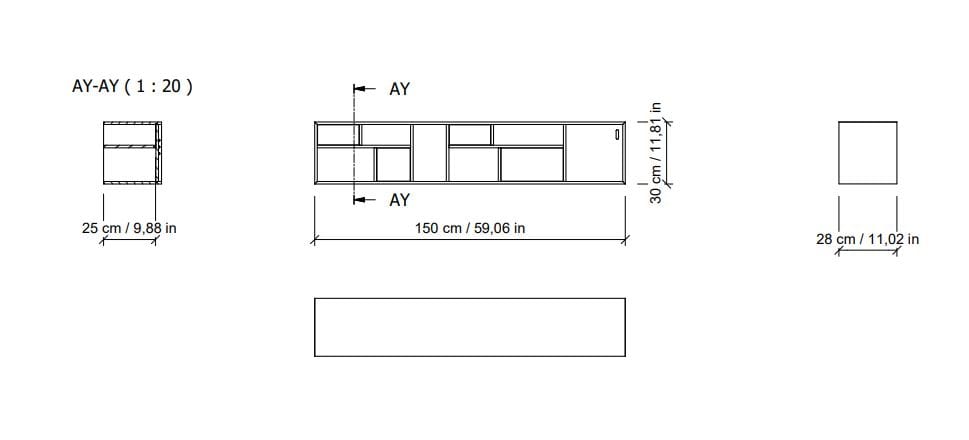 Горизонтальный навесной шкаф MDF Morica Design Enjoy ARCH-00144019 - Вид №6
