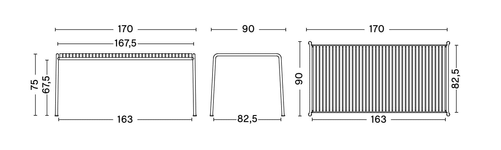 Стальной садовый стол In Stock Hay ARCH-00005184 - Вид №2