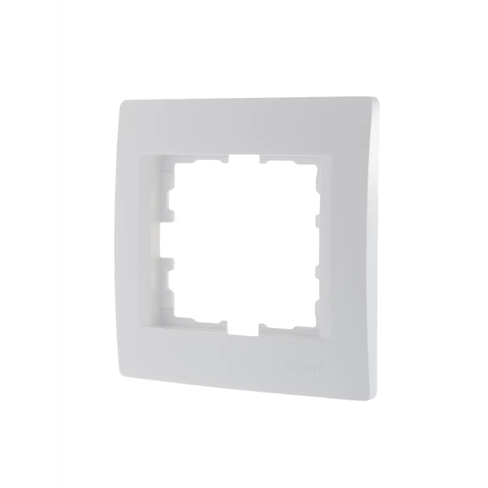 Рамка для розеток и выключателей Lezard Karina 1 пост горизонтальная цвет белый STLM-2172901 - Вид №1