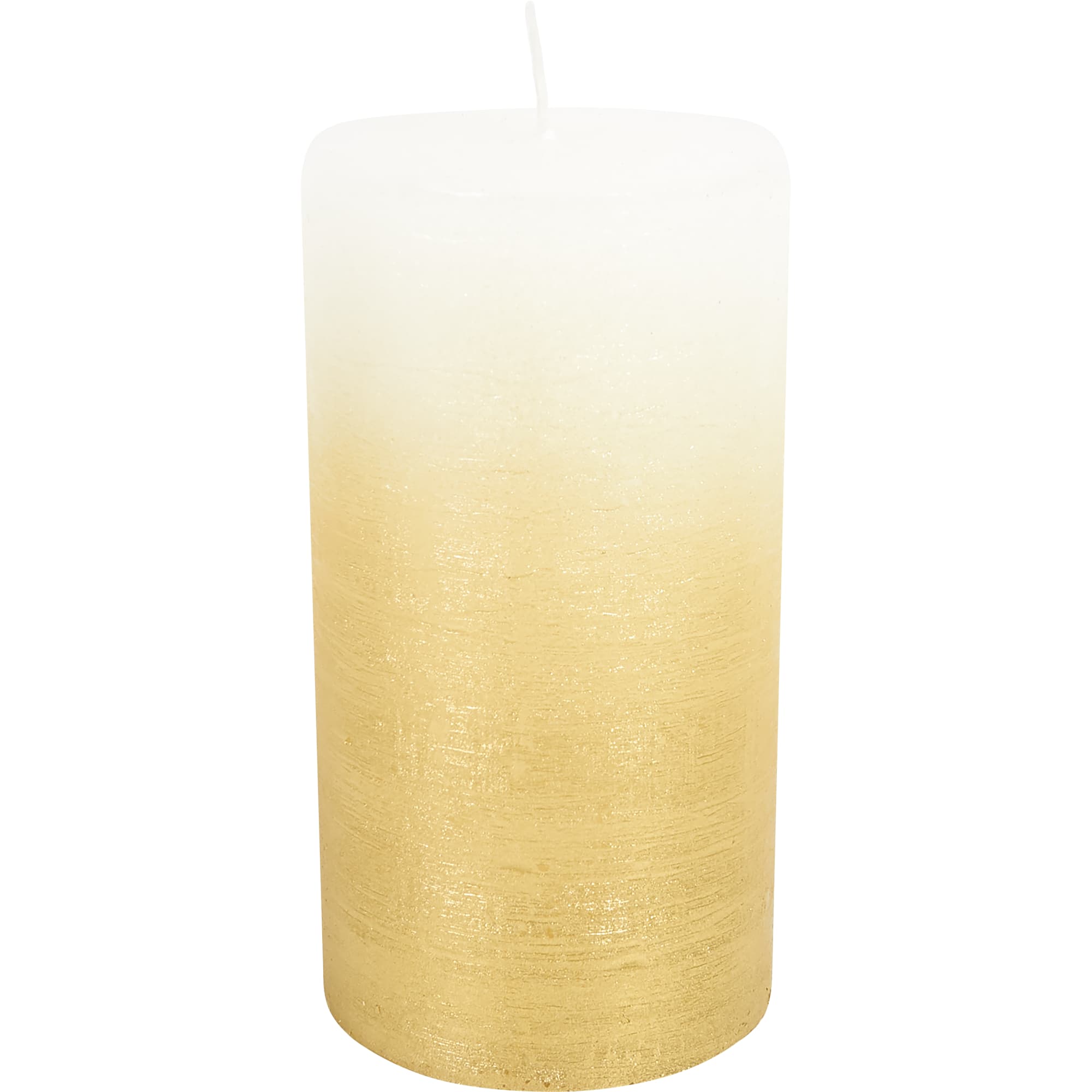 82407012 Свеча-столбик «Рустик», 7x13 см, цвет белый/золото Santreyd 