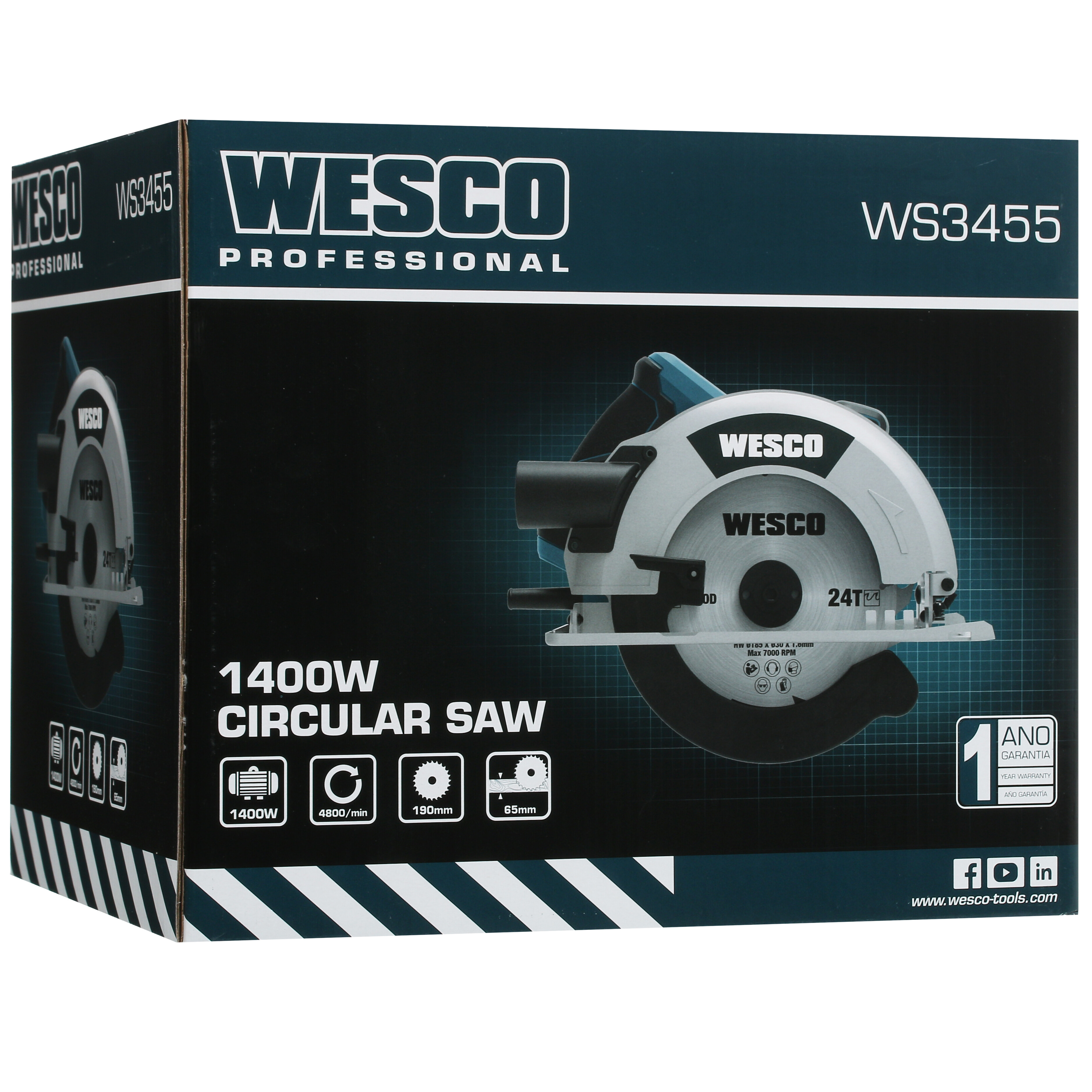 Пила дисковая Wesco WS3455 5094356 STDN-0125900 - Вид №9