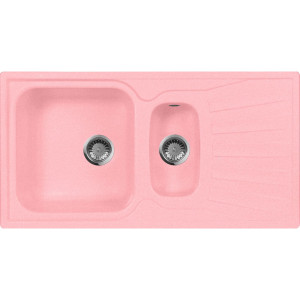 Кухонная мойка M-09к 99x54x24 см мрамор цвет розовый AQUAGRANITEX