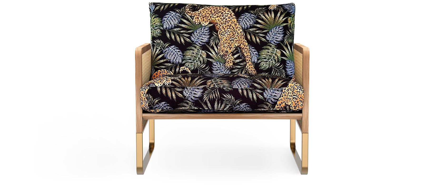 Винтажное стильное бархатное съемное мягкое кресло RED EDITION плетеная ARCH-00037426 - Вид №24