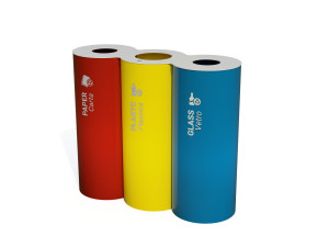 Наружная стальная стойка для мусора для утилизации отходов