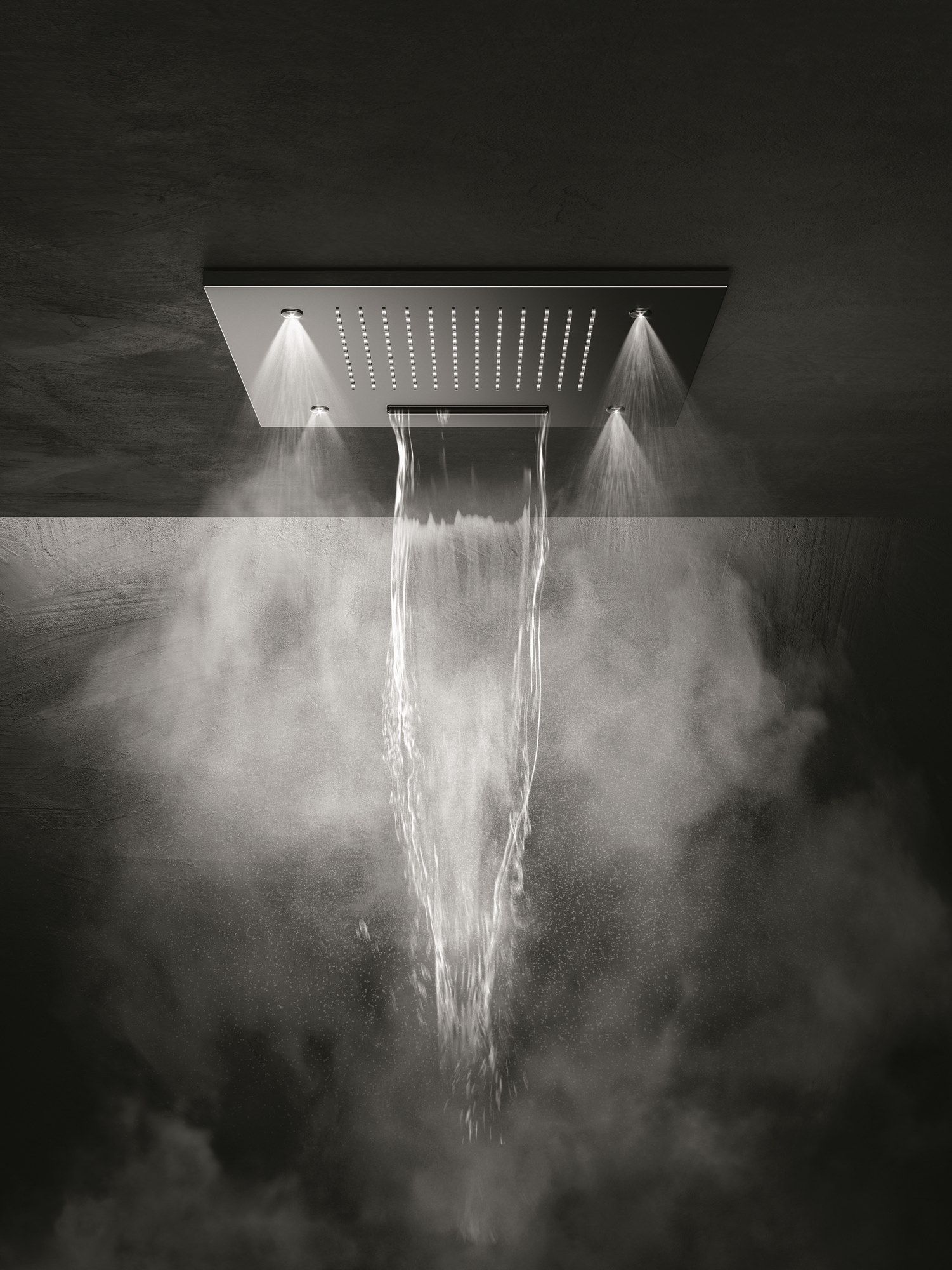 Квадратная душевая головка с водопадом CRISTINA Rubinetterie душевые головки и рычаги-Shower &amp ARCH-00069955 - Вид №1