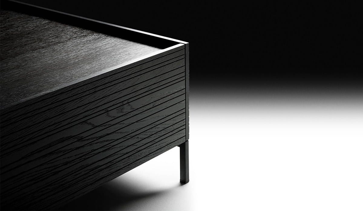 Деревянный и стеклянный журнальный столик с отсеком для хранения DE PADOVA ARCH-00030375 - Вид №5