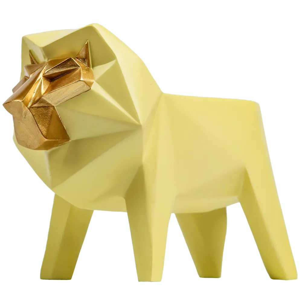 Горшок цветочный Лев CD-DEC-PL-4132 18x11x14 см v0.5 л пластик желтый Santreyd Дизайн STLM-2076357