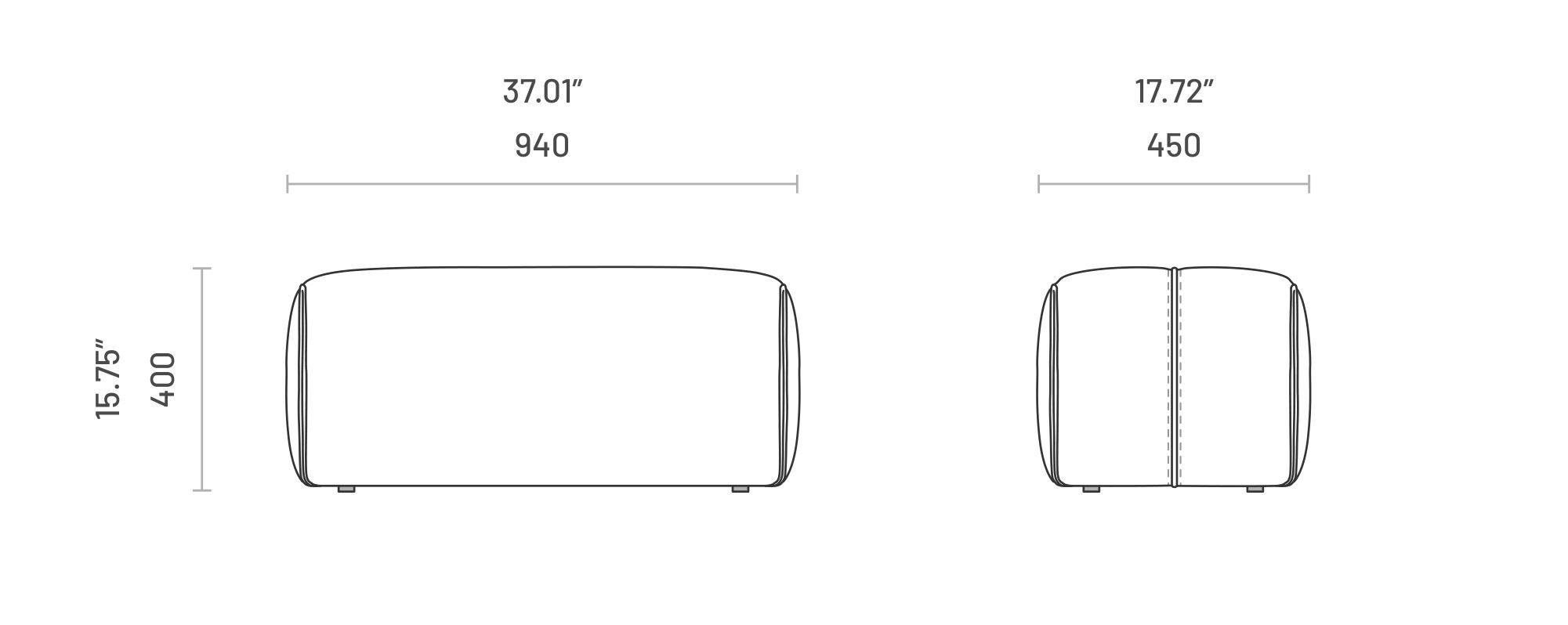 Кожаный прямоугольный пуф Domkapa GRANT M ARCH-00108063 - Вид №3