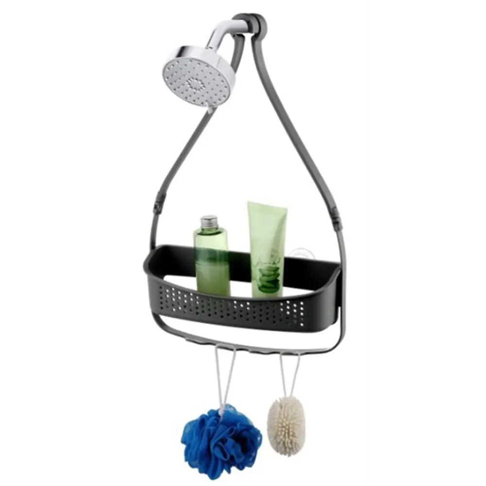 Полка для ванной прямоугольная Raindrops W5682-1BL одноярусная 32 см цвет черный Полка 1-ая STLM-2167820