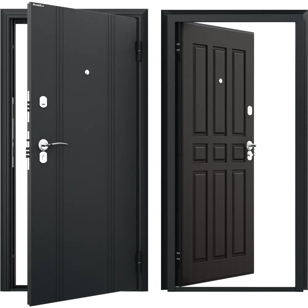 Дверь входная металлическая Оптим 98x205 см правая венге DOORHAN STLM-2028581 - Вид №1