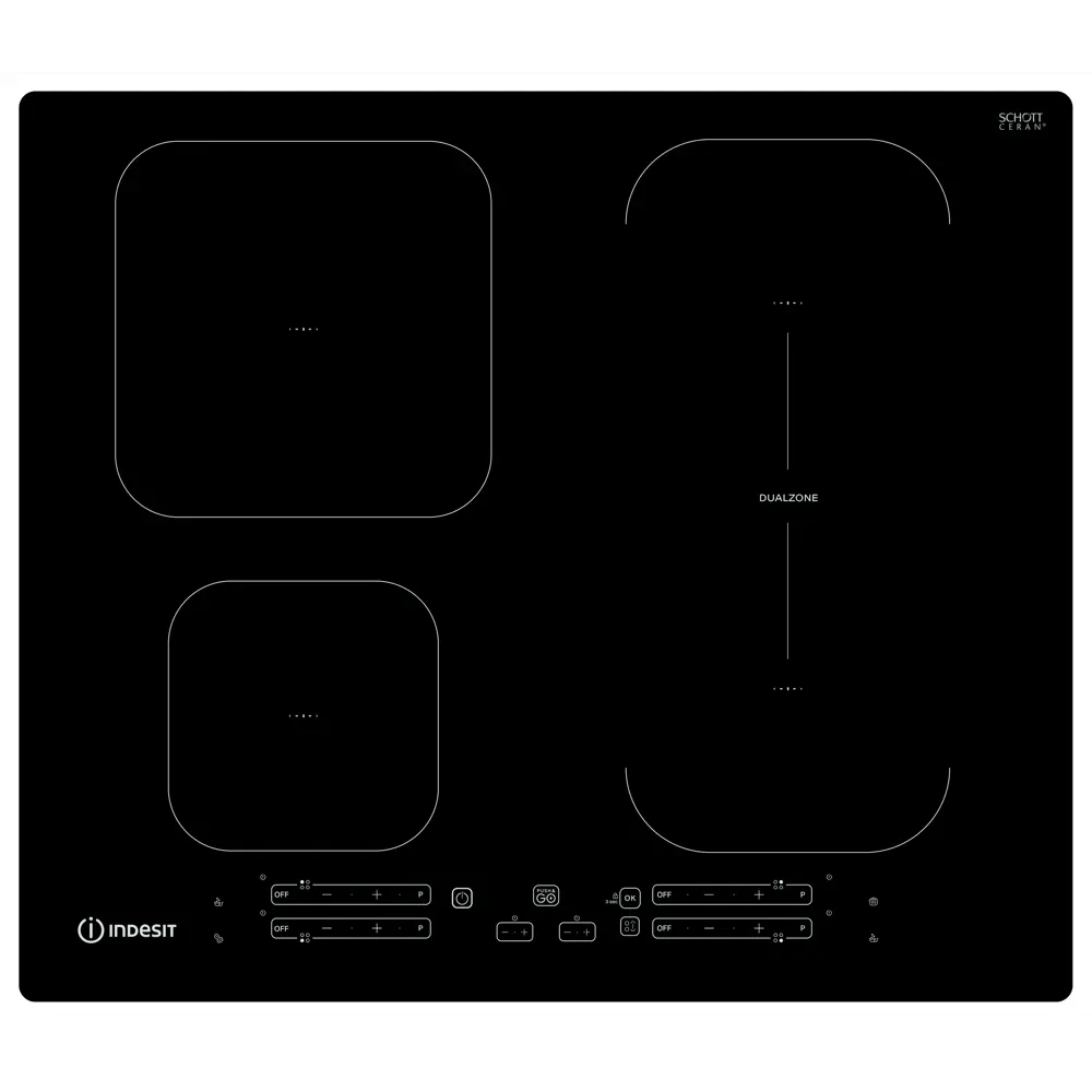 Варочная панель индукционная Indesit IB 65B60 NE 4 конфорки 59x51 см цвет чёрный STLM-2042994 - Вид №13