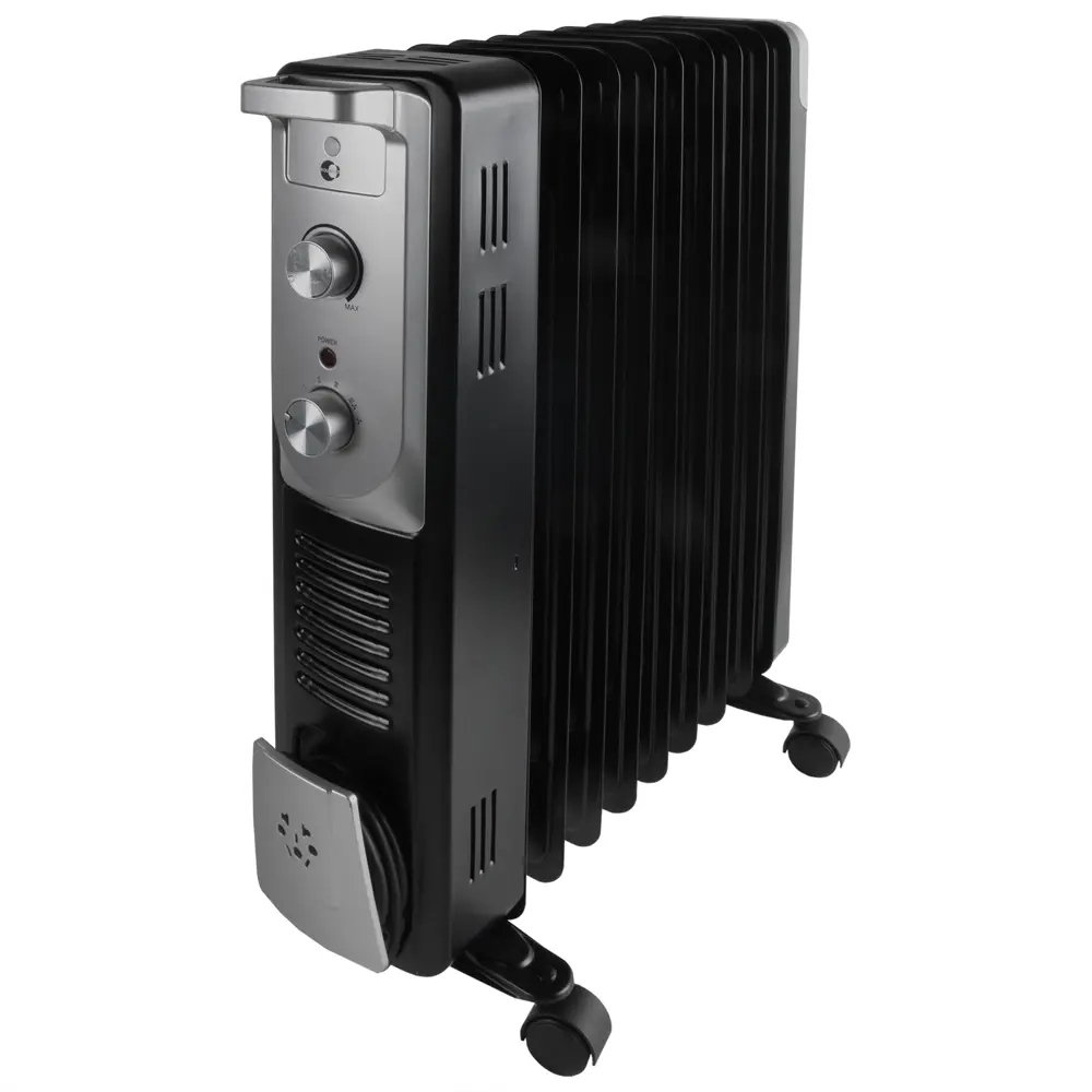 Обогреватель масляный Equation с механическим термостатом, 2400 Вт, 9 секций, цвет черный STLM-2175202