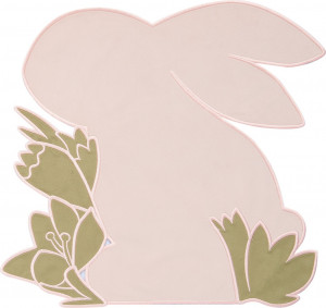 10677592 Truffle Bee Набор плейсматов Truffle Bee Easter bunny velvet 40х43см, 2шт, розово-зеленый, полиэстер Ткань