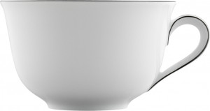 10642824 Furstenberg Чашка для завтрака Furstenberg "Вагенфельд" 500мл (с чёрным кантом) Фарфор, Керамика